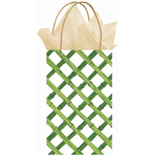 Green Bamboo Printed Cub Gift Bag
