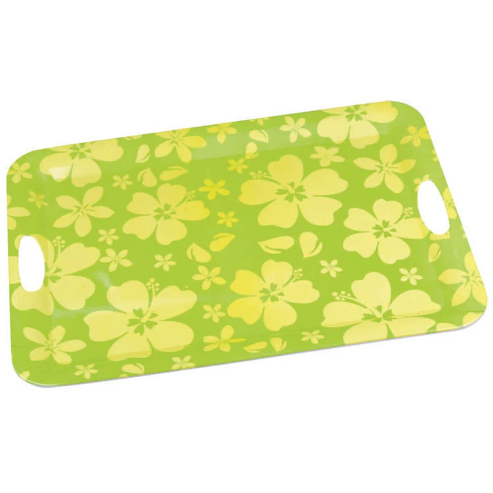 Green Hibiscus Serving Tray (1ct)