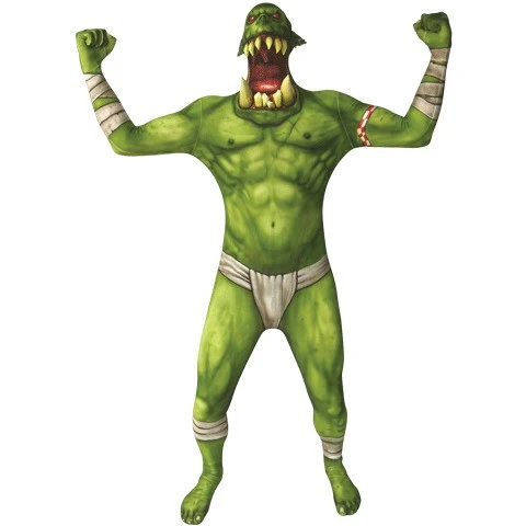 GREEN ORC JAW DROPPER MORPHSUIT X-LARGE - Image 2
