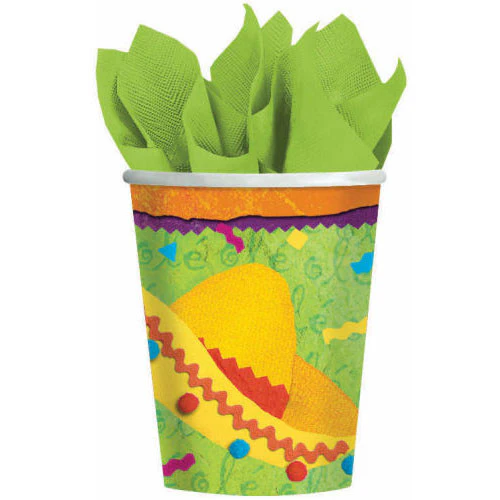 Happy Fiesta 9oz Paper Cups (8ct)