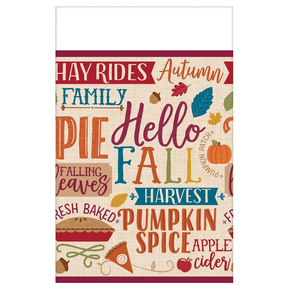 Hello Fall Paper Tablecover (1 ct)