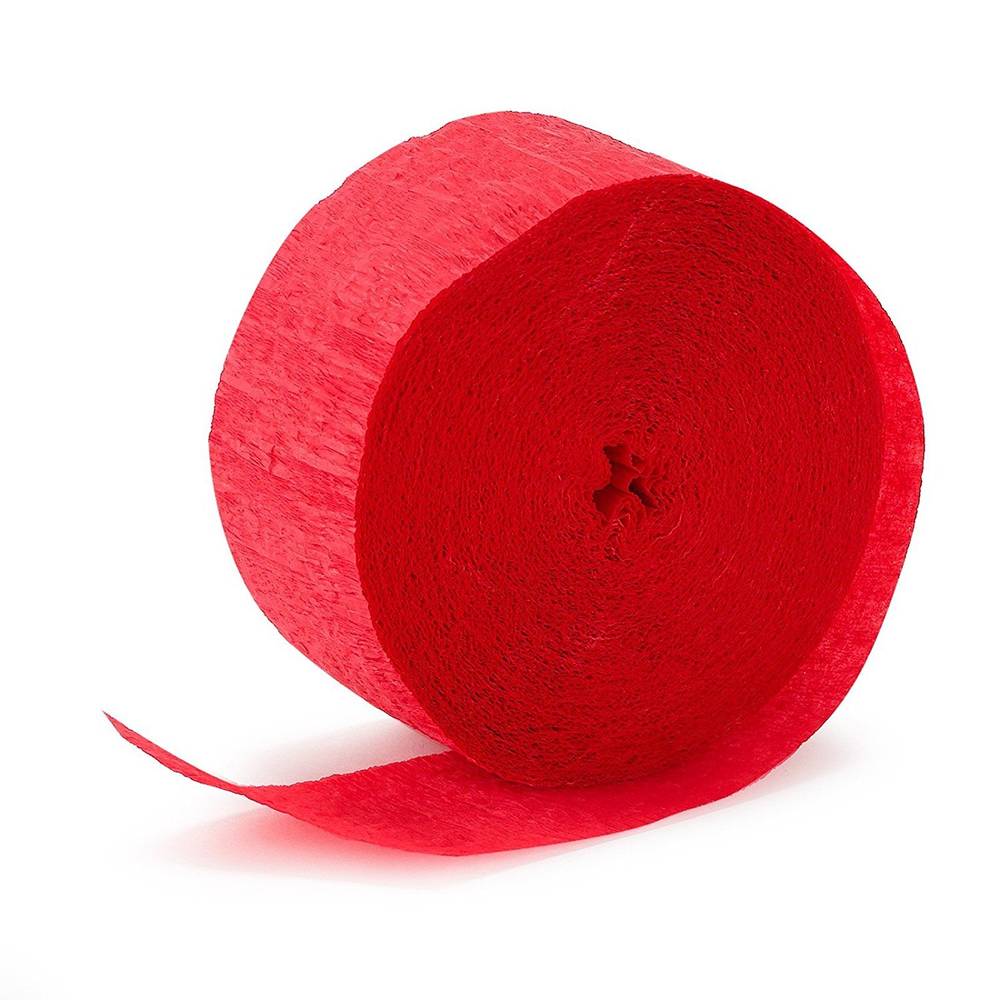 Holiday Red Crepe Streamer