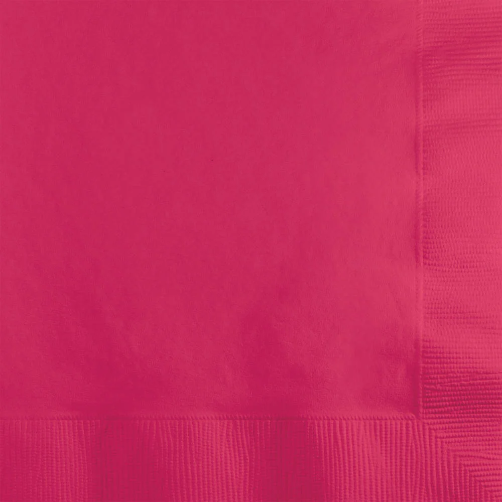 Hot Magenta Beverage Napkins (50ct)