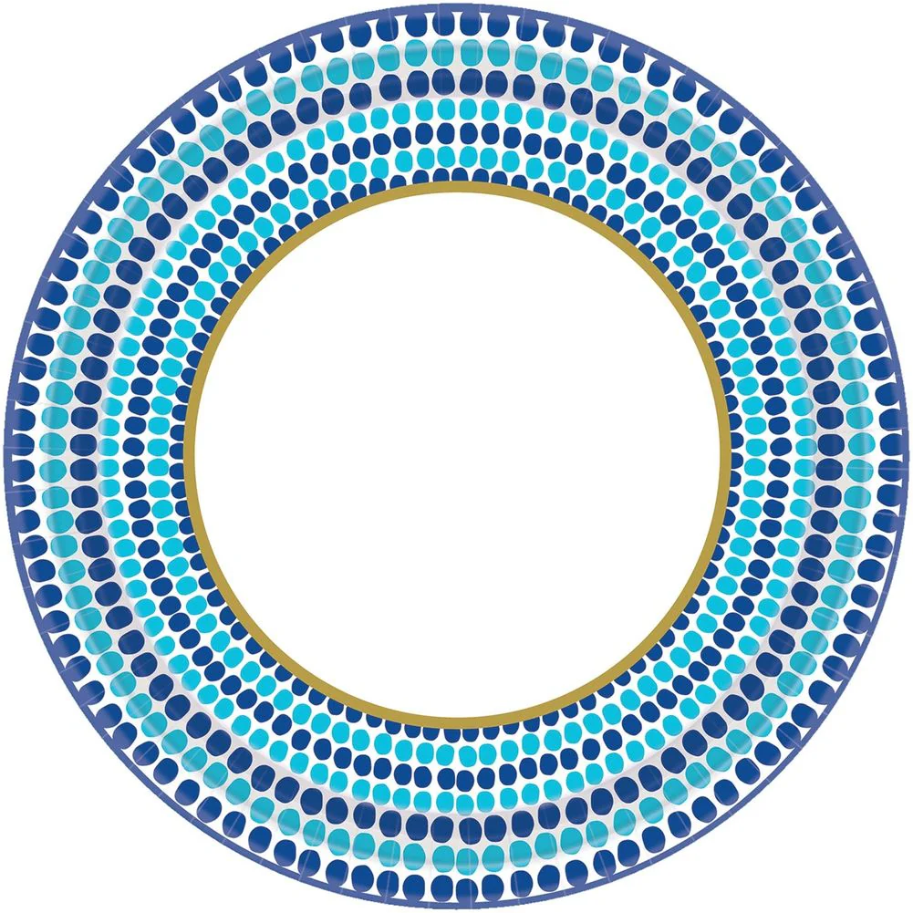 Indigo Dots Paper Banquet Plates (18 ct)