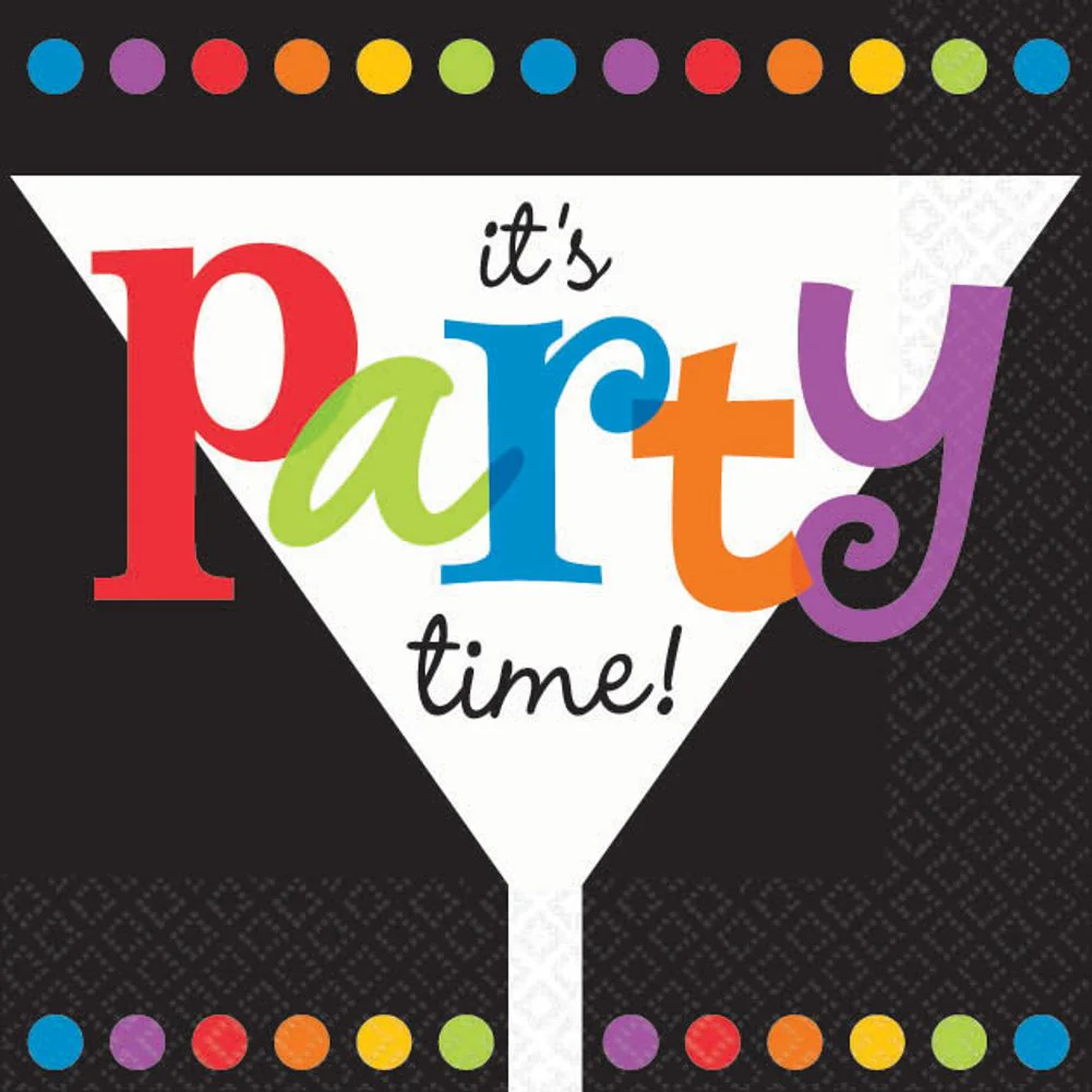It's Party Time Beverage Napkins (16ct)