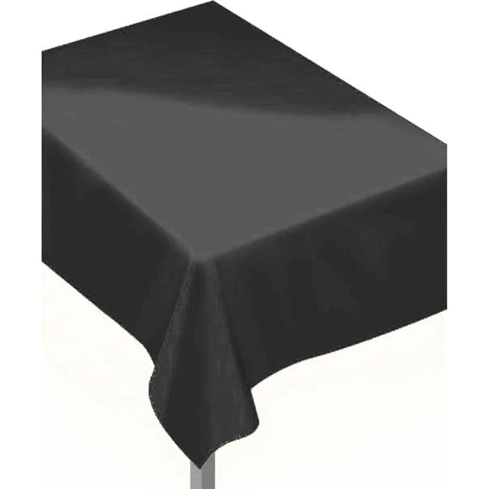 Jet Black Fabric Backed Rectangle Tablecover