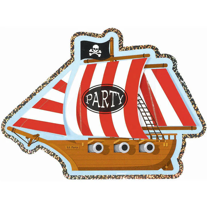Jolly Roger Prismatic Novelty Invites (8ct)