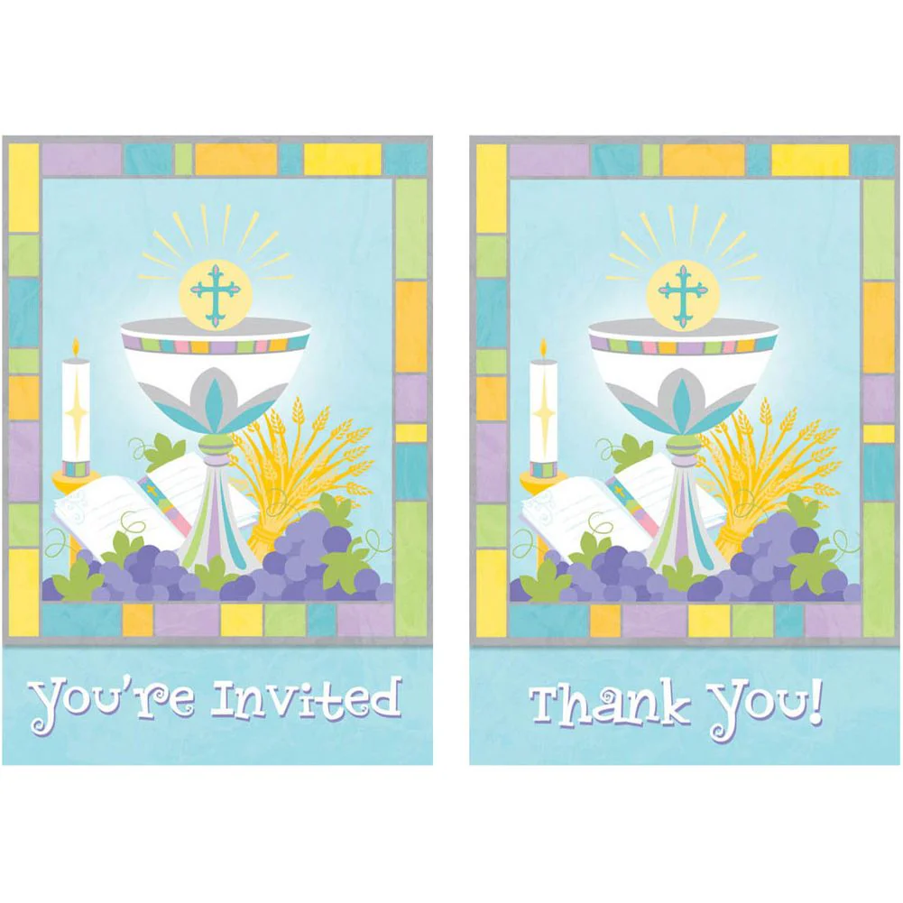 Joyous Communion Invite And Thank You Set