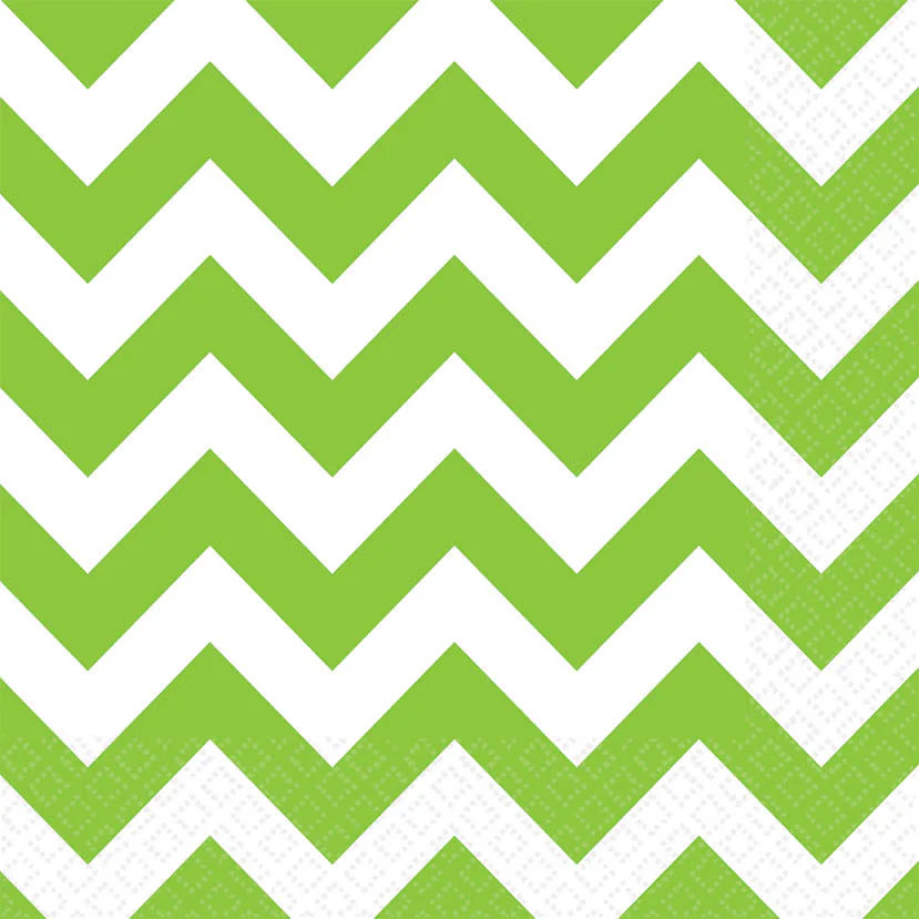 Kiwi Chevron Luncheon Napkins (16ct)