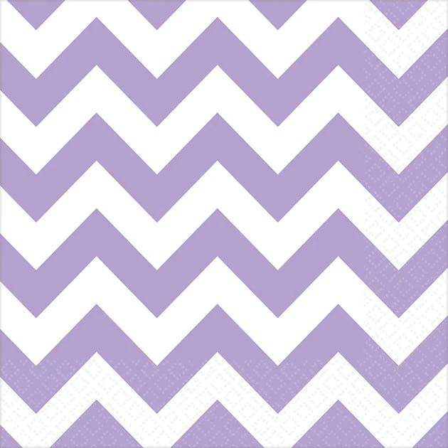 Lavender Chevron Beverage Napkins (16ct)