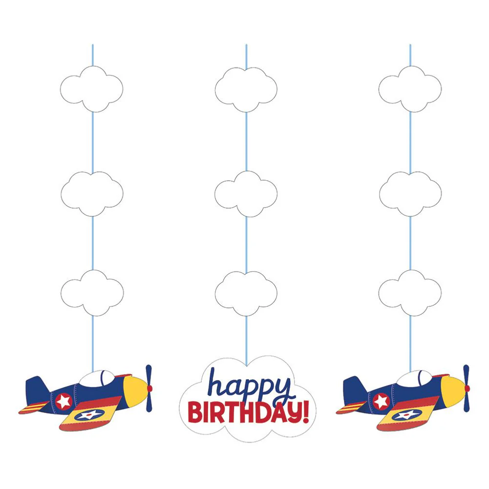 Lil Flyer Airplane Hanging Cutouts (3 ct)