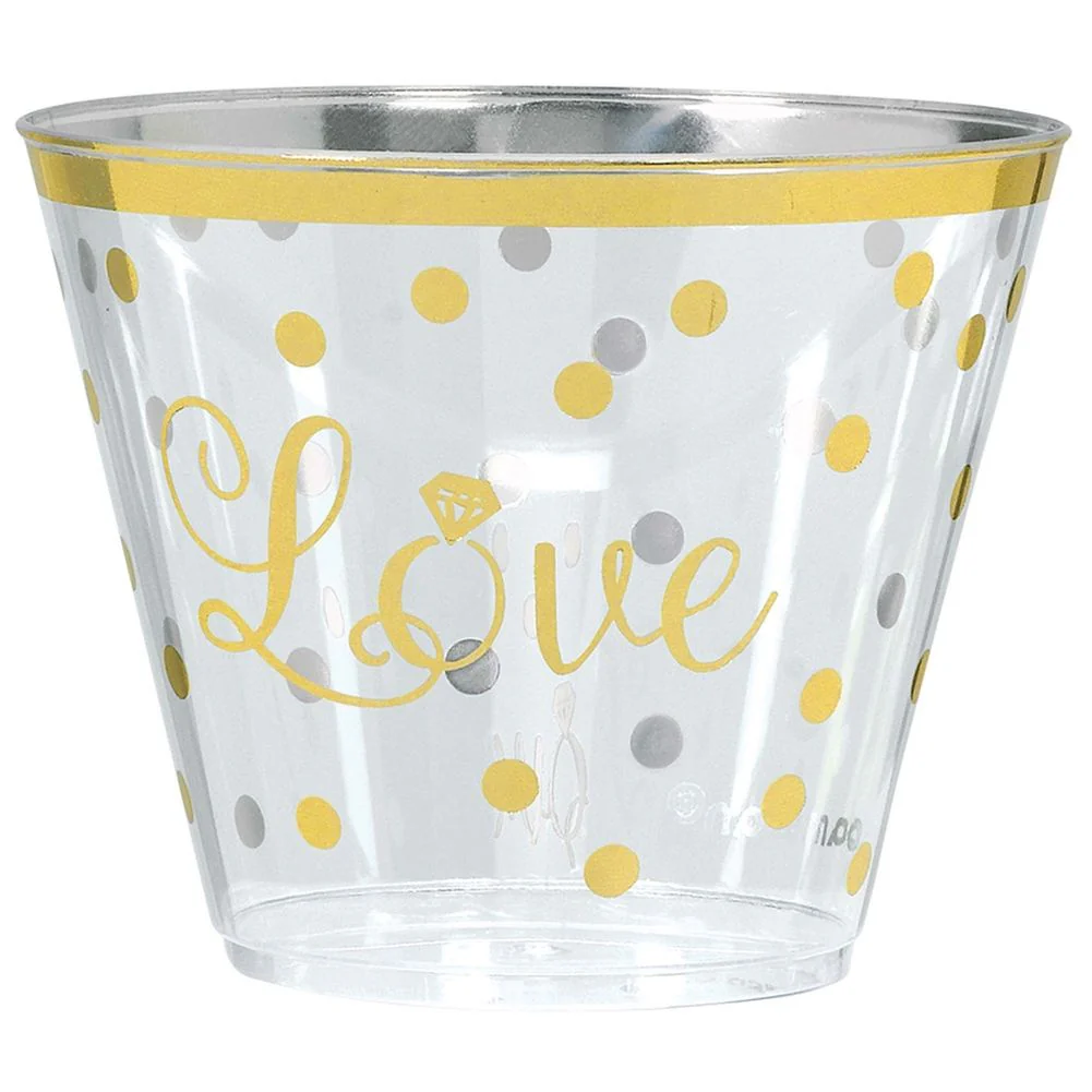 Love 9oz Plastic Tumblers, 30ct
