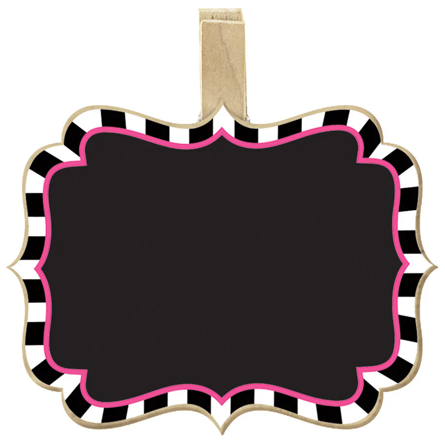 Mad Tea Party Chalkboard Clip Signs (8 ct)