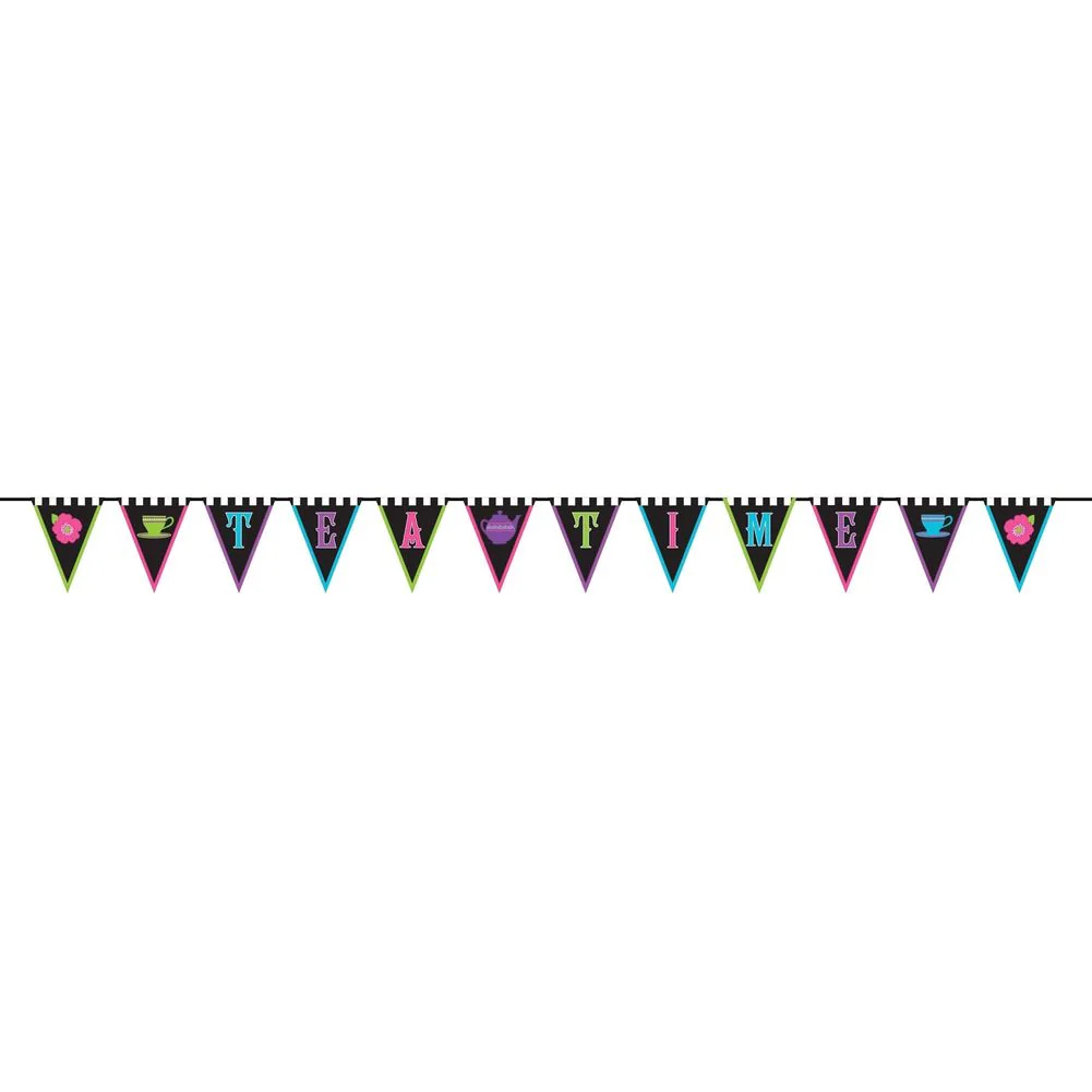 Mad Tea Party Pennant Banner