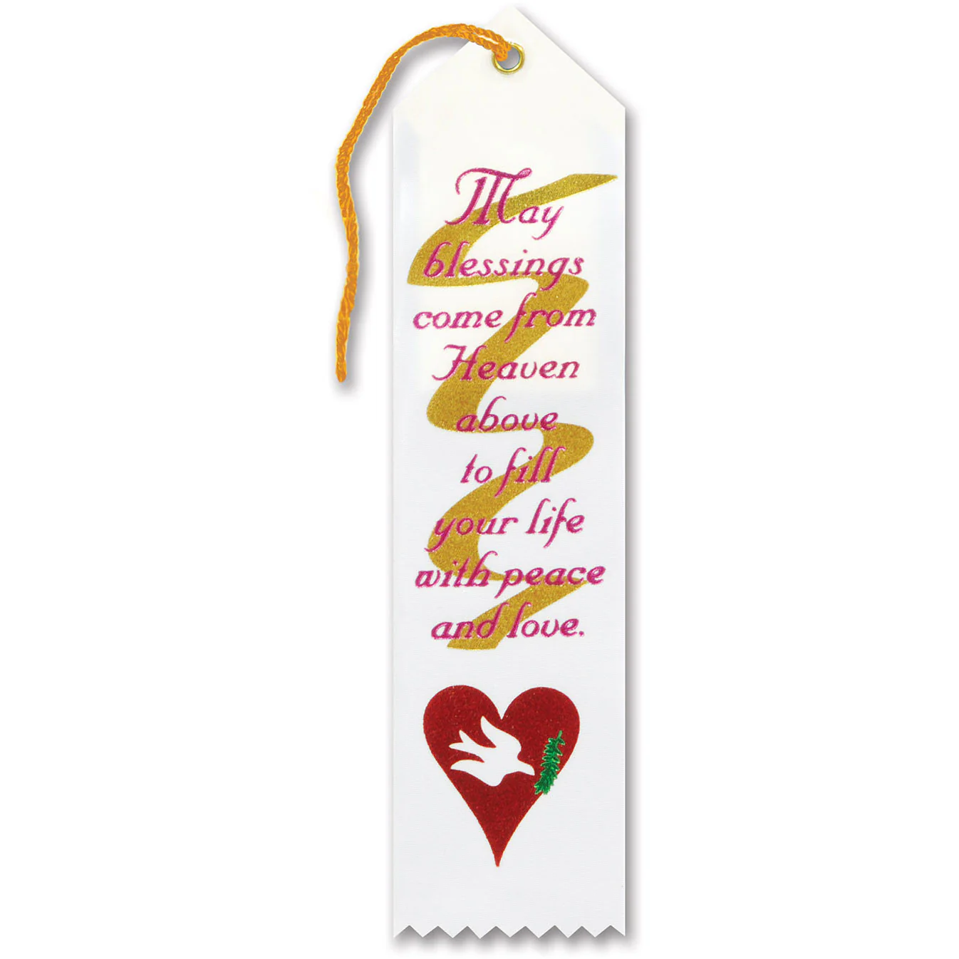 May Blessings Come From Heaven Inspirational Ribbon