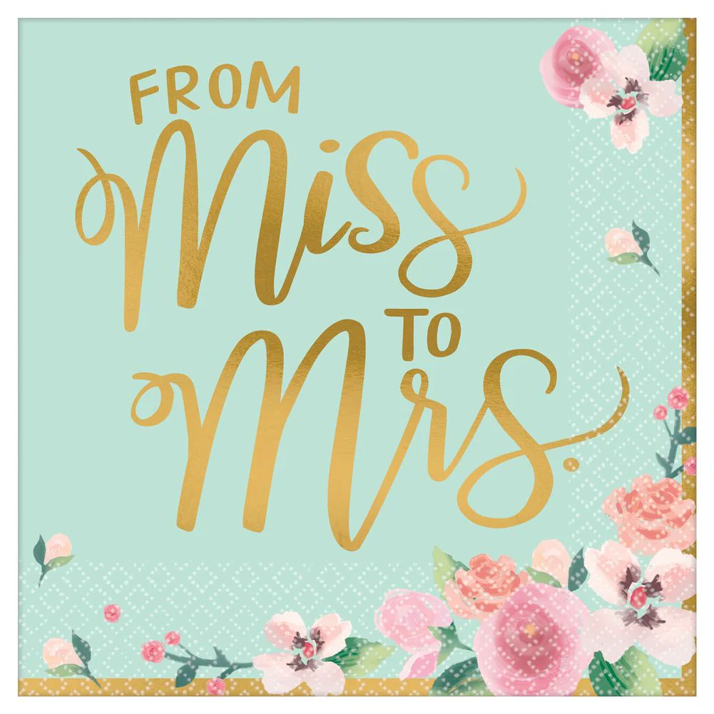 Mint To Be Wedding Luncheon Napkins, 16ct