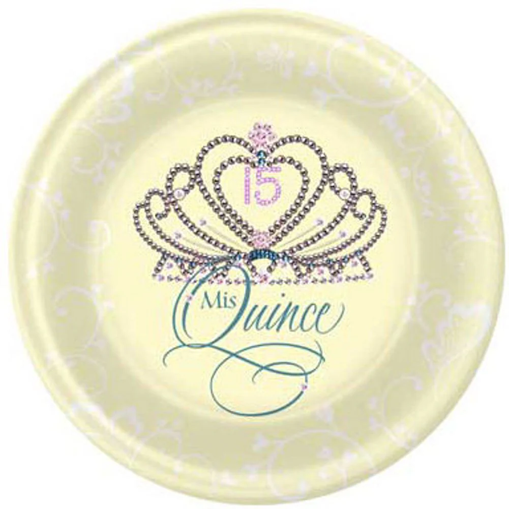 Mis Quince Banquet Plates