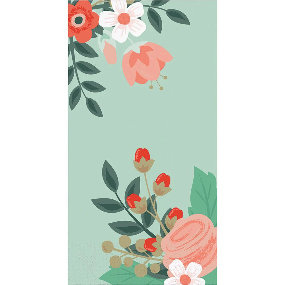 Modern Floral Guest Towel Napkins (16 ct)