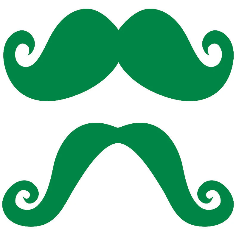 Moustaches, Green - Image 2