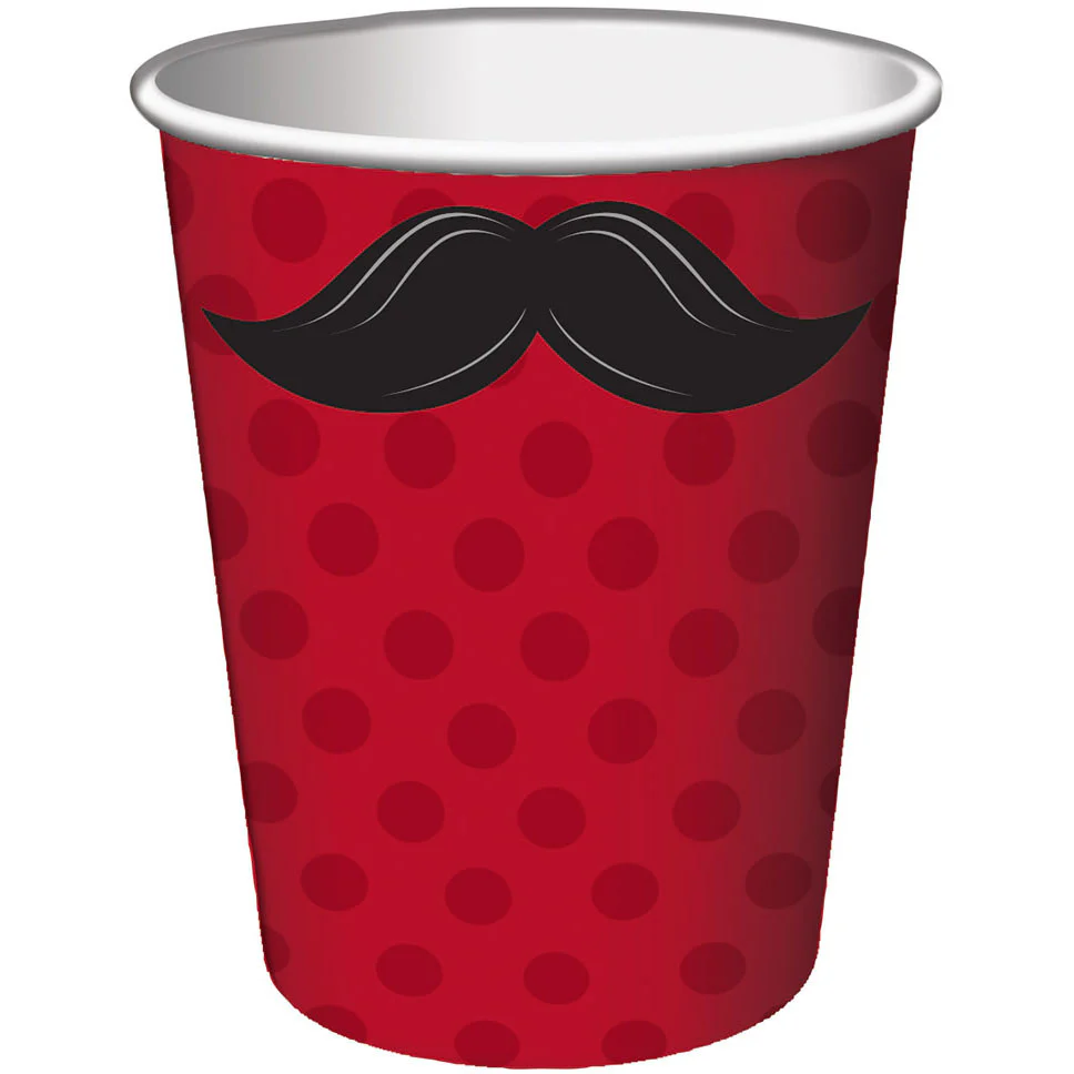 Mustache Madness 9oz Cups (8ct)