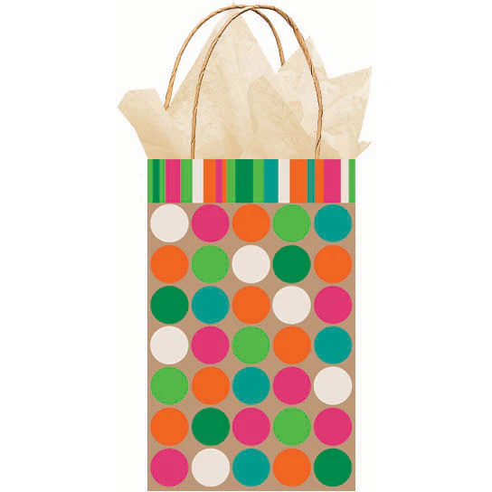 Natural w/Dots Cub Gift Bag