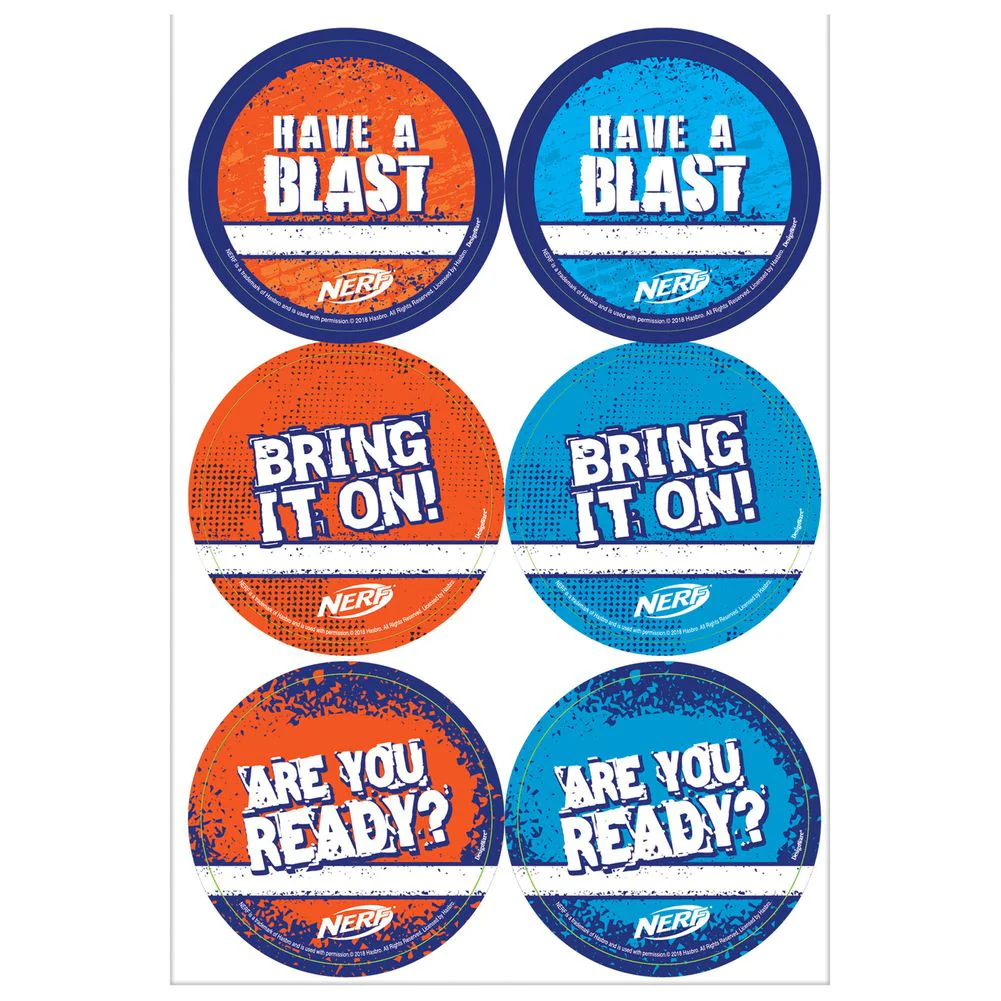 Nerf Sticker Sheets, 24ct