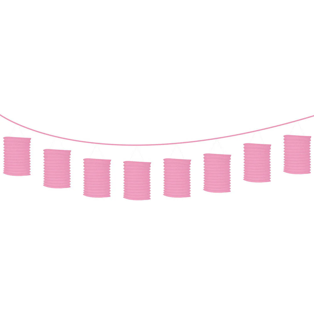 New Pink 12' Lantern Garland