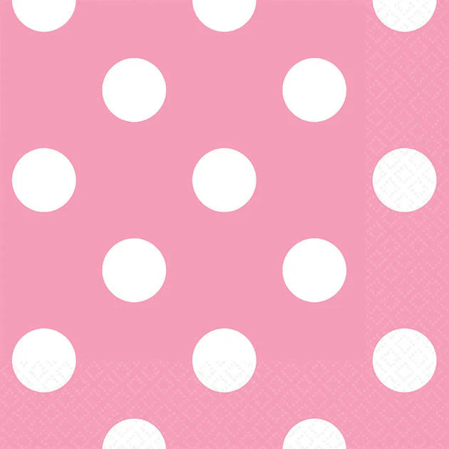 New Pink Dots Beverage Napkins (16ct)