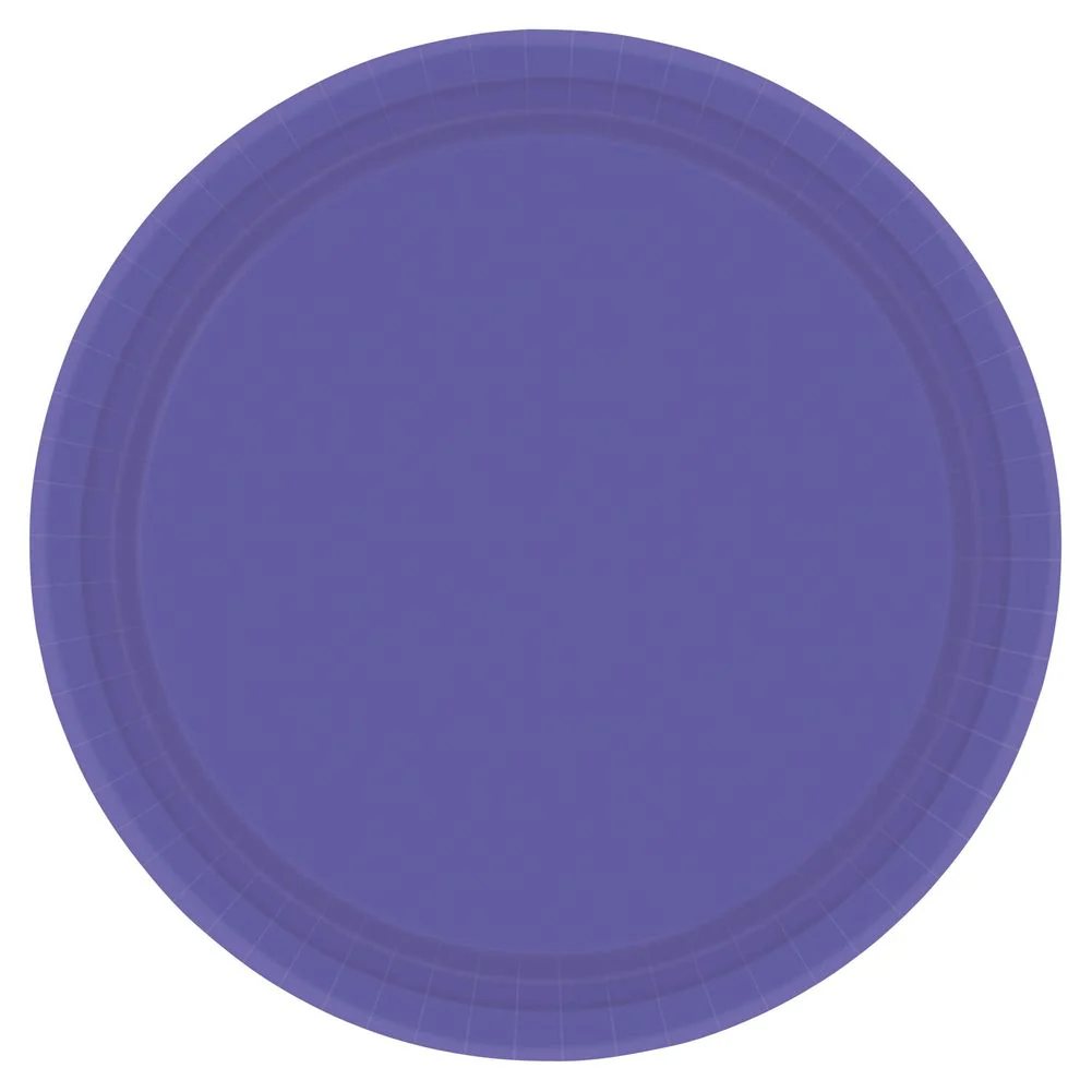 New Purple Paper Dessert Plates (50ct)