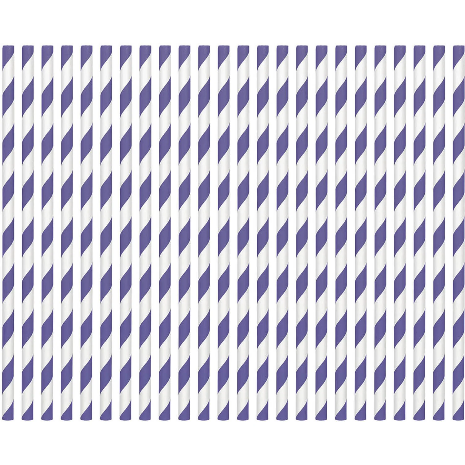 New Purple Paper Straws (24ct)