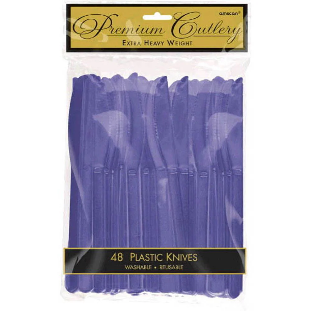 New Purple Plastic Knives (48ct)
