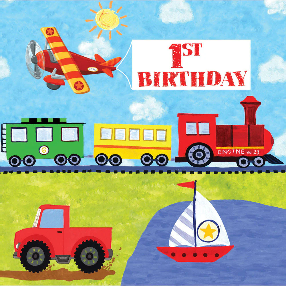 On the Go 1st Birthday Luncheon Napkins (16ct)