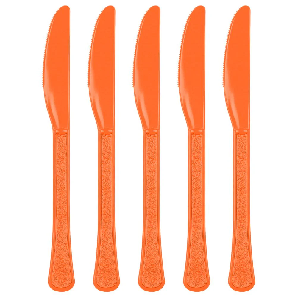 Orange Peel Midweight Plastic Knives (20ct)