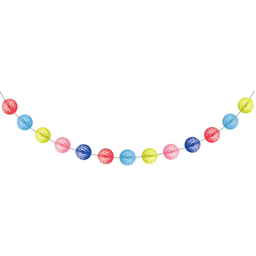 Over The Rainbow MINI HONEYCOMB GARLAND, 5 COLOR
