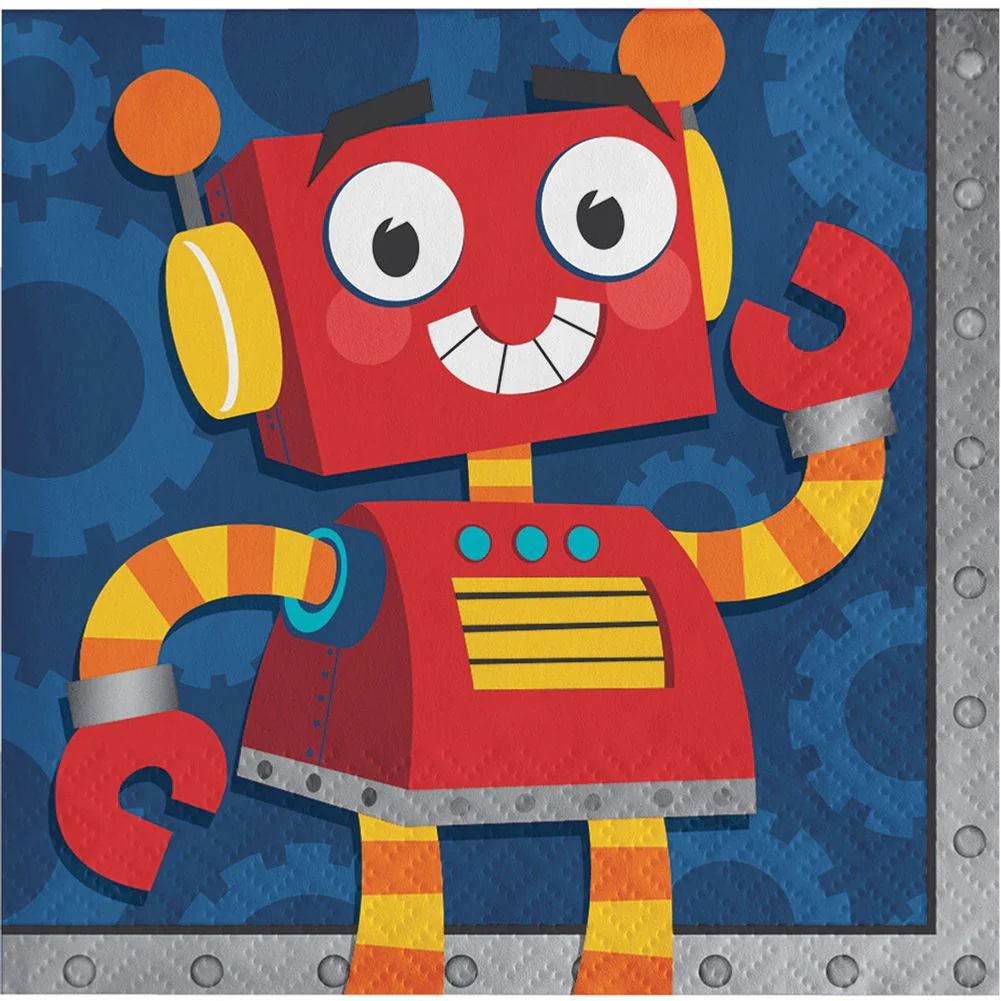 Party Robots Beverage Napkins (16 ct)