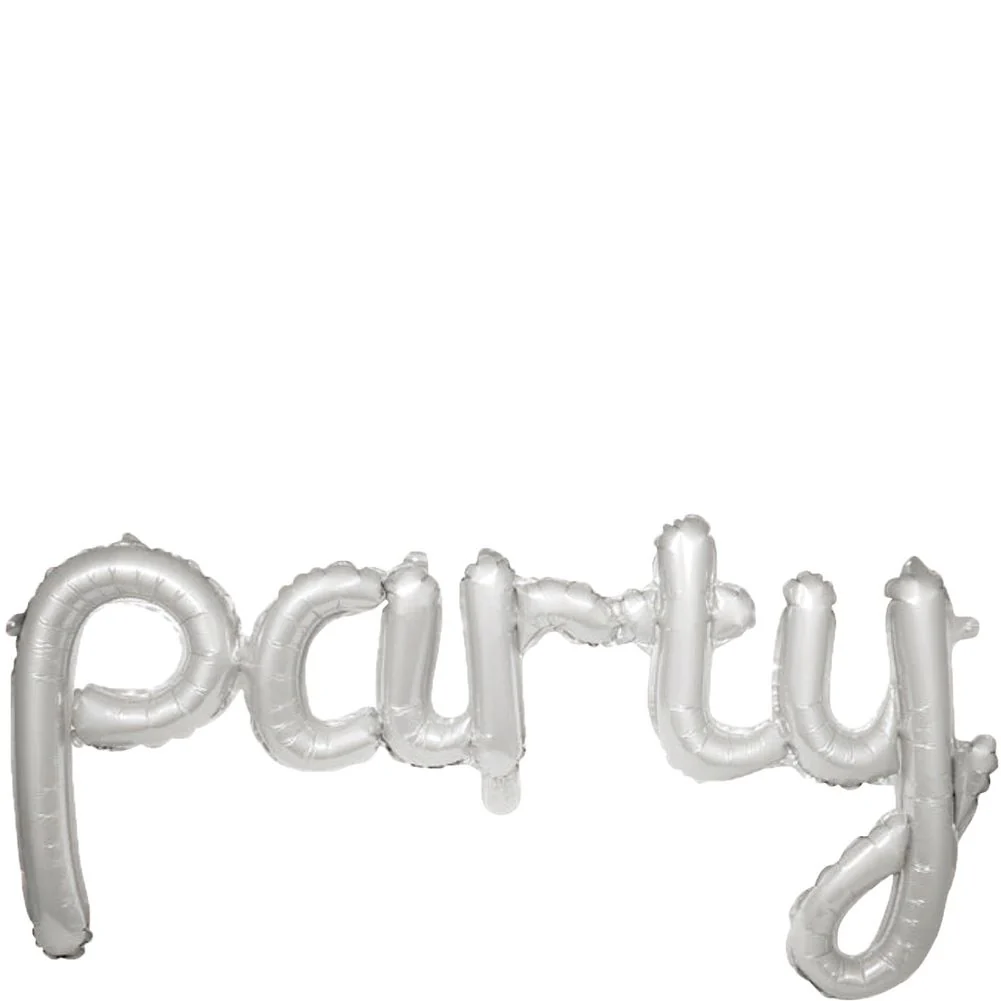 Party foil balloon silver