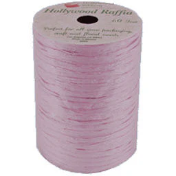 Pastel Pink Raffia 60' Spool