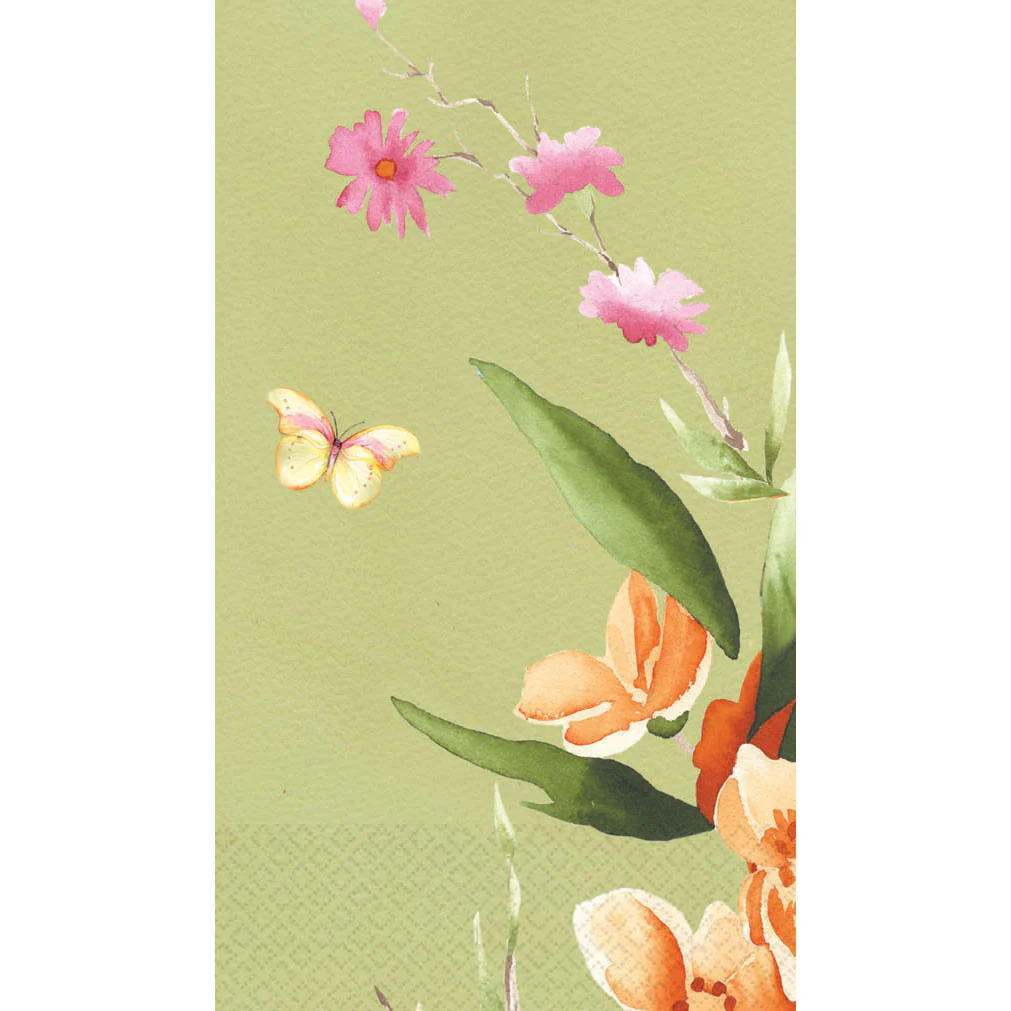 Pink Bloom Eco Guest Towel Napkins (16ct)
