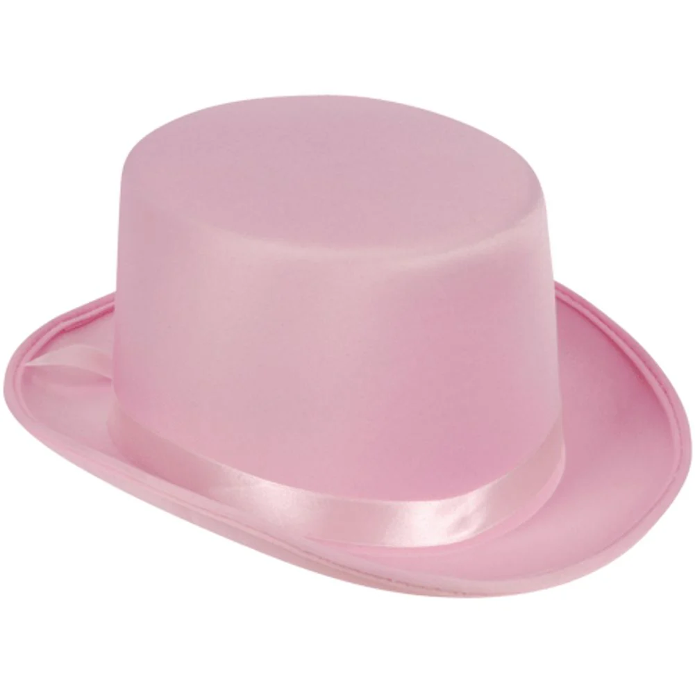 Pink Satin Top Hat