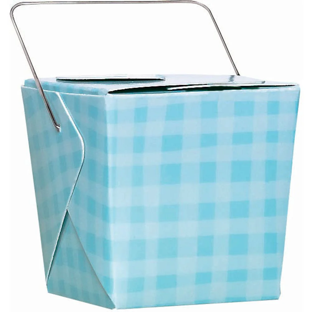 Plaid Blue Favor Pails (12ct)