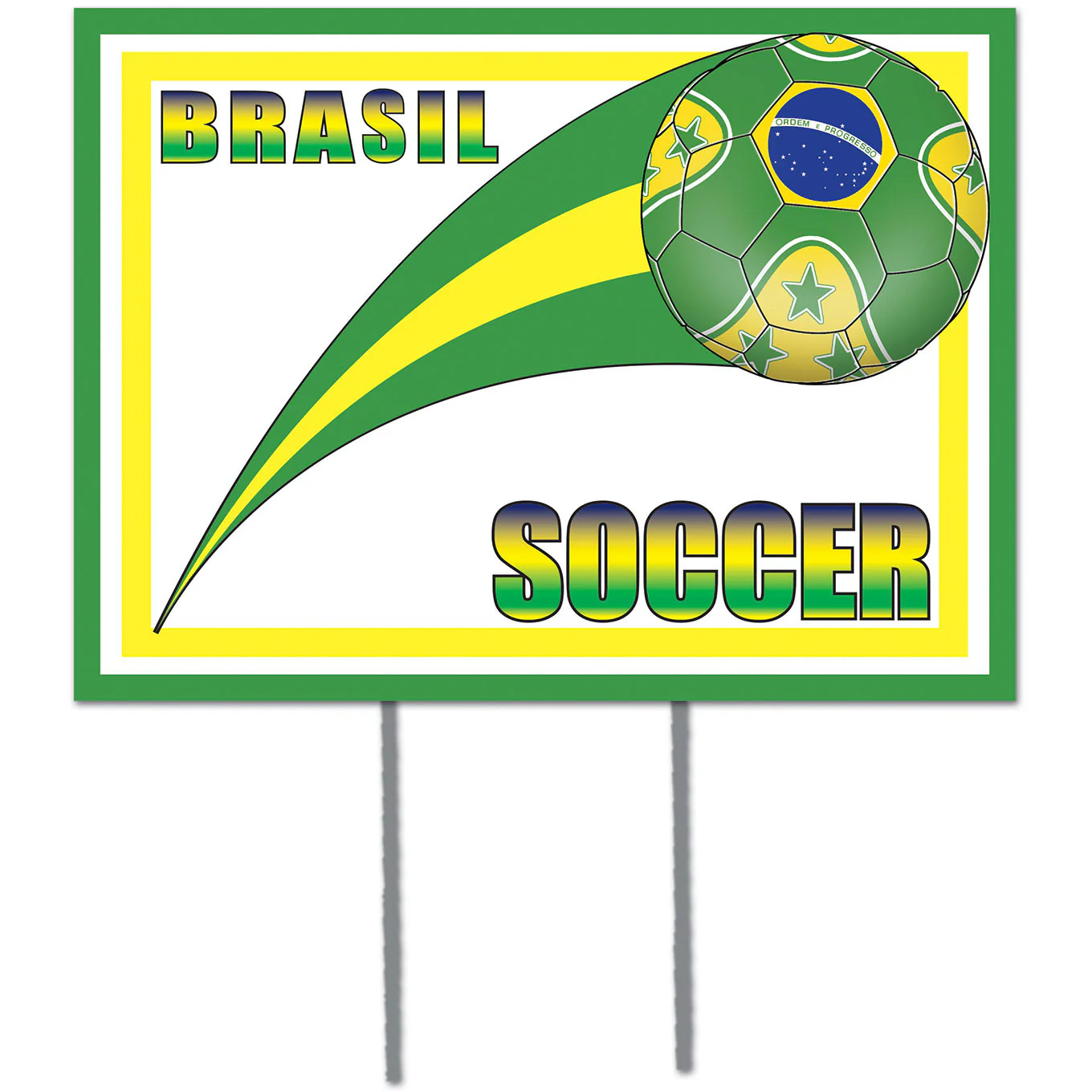 Plastic Yard Sign - Brasil