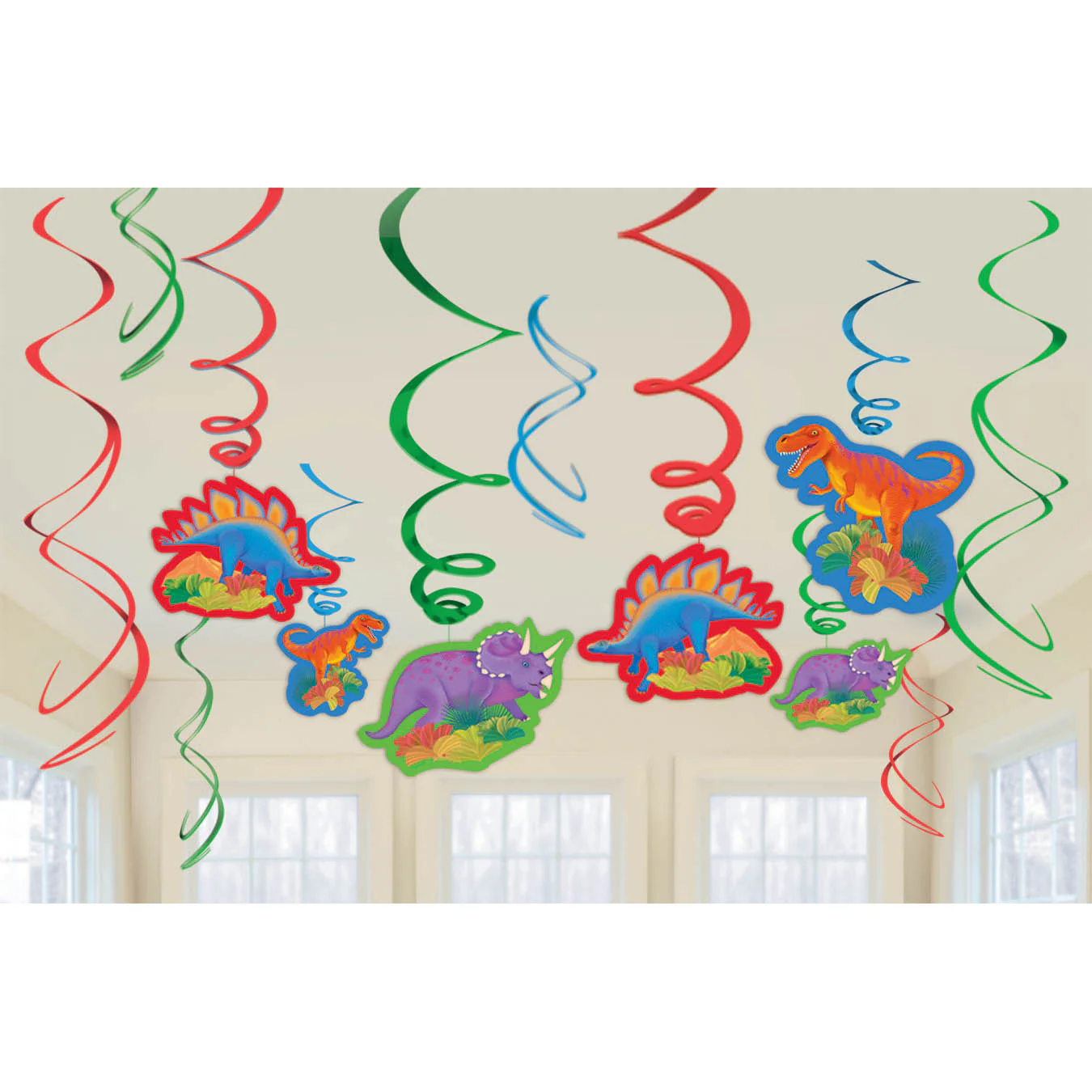Prehistoric Party Hanging Swirls (12ct)