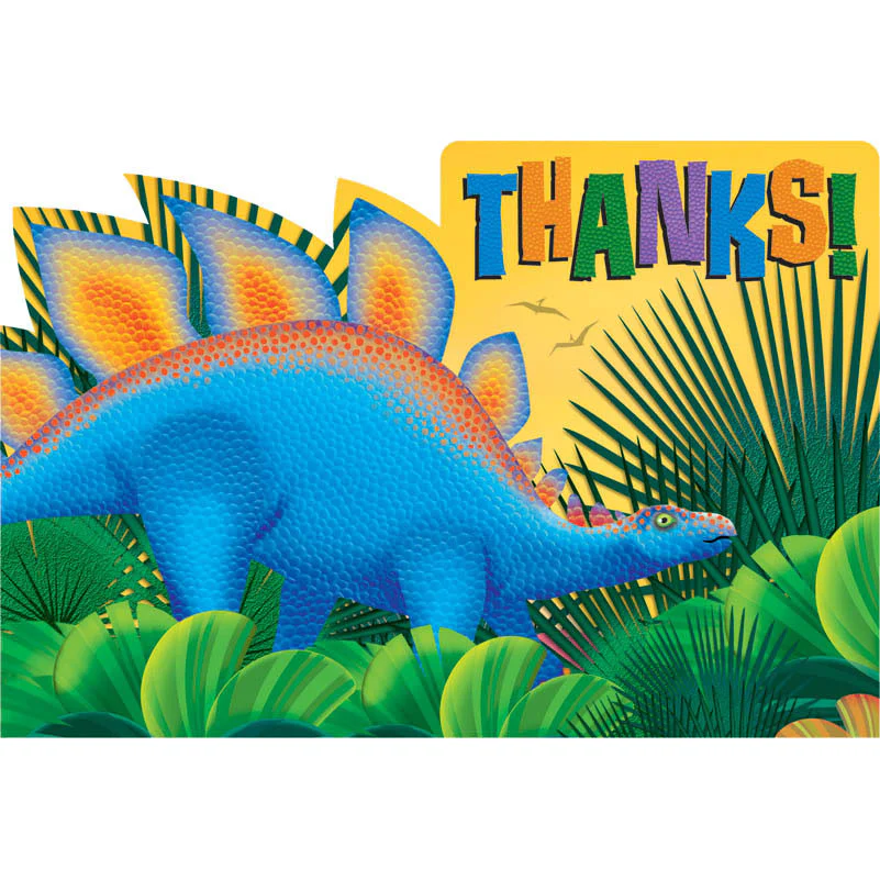 Prehistoric Party Thank You Notes, 8ct