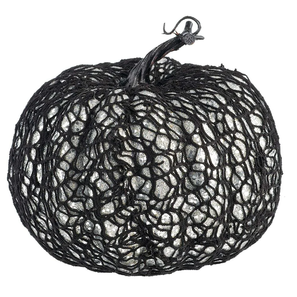 PUMPKIN WEB COVERED GLITTER