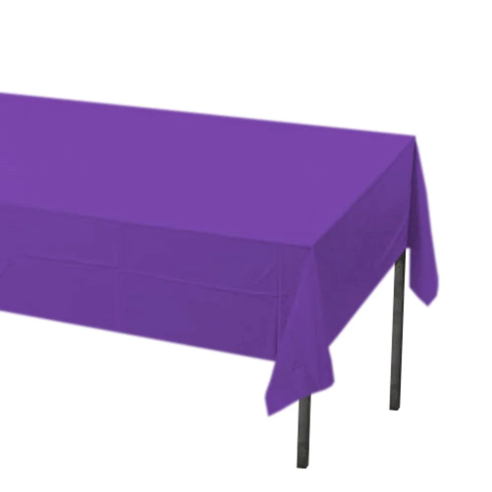 Purple Plastic Rectangle Tablecover - Image 2