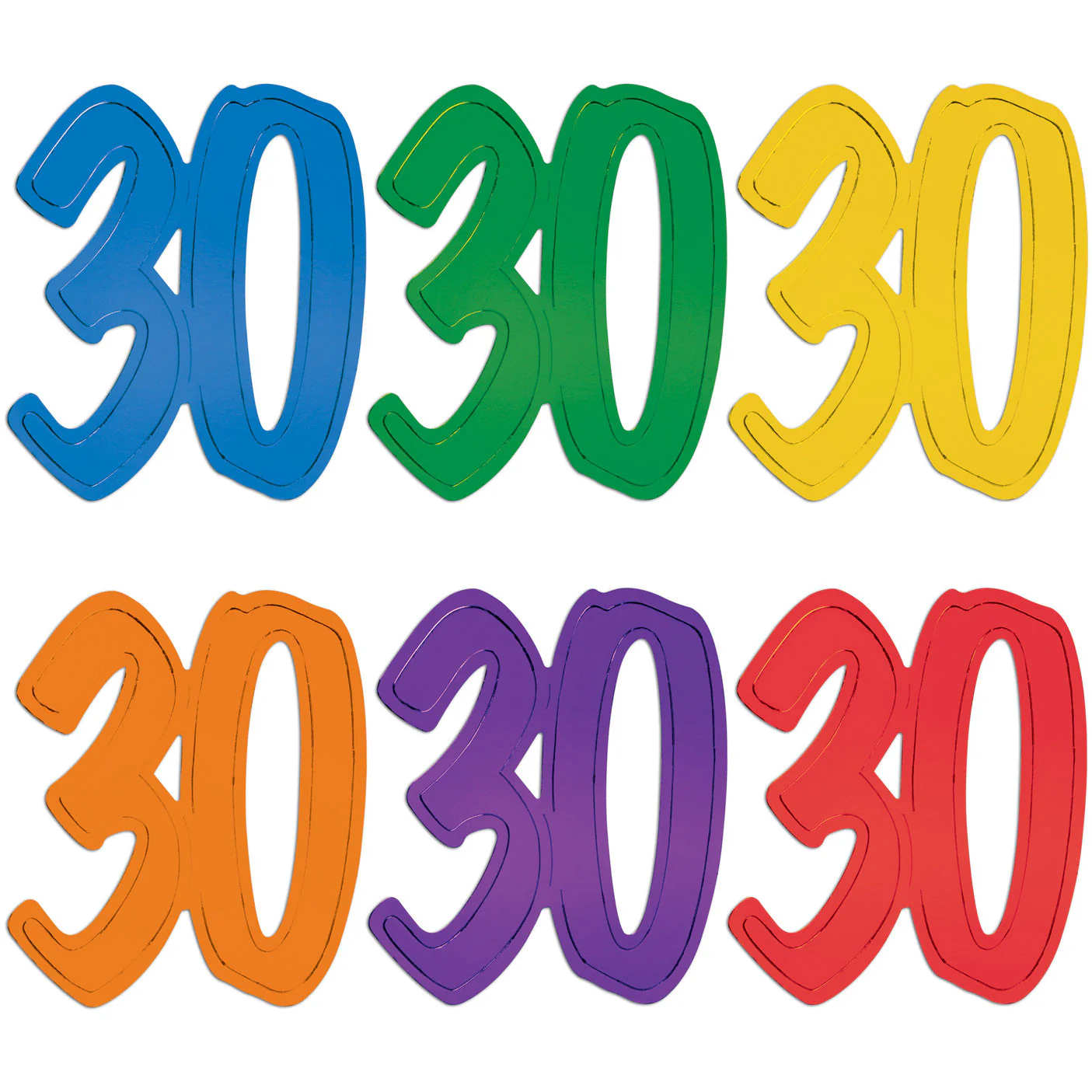 "30" Foil Cutouts
