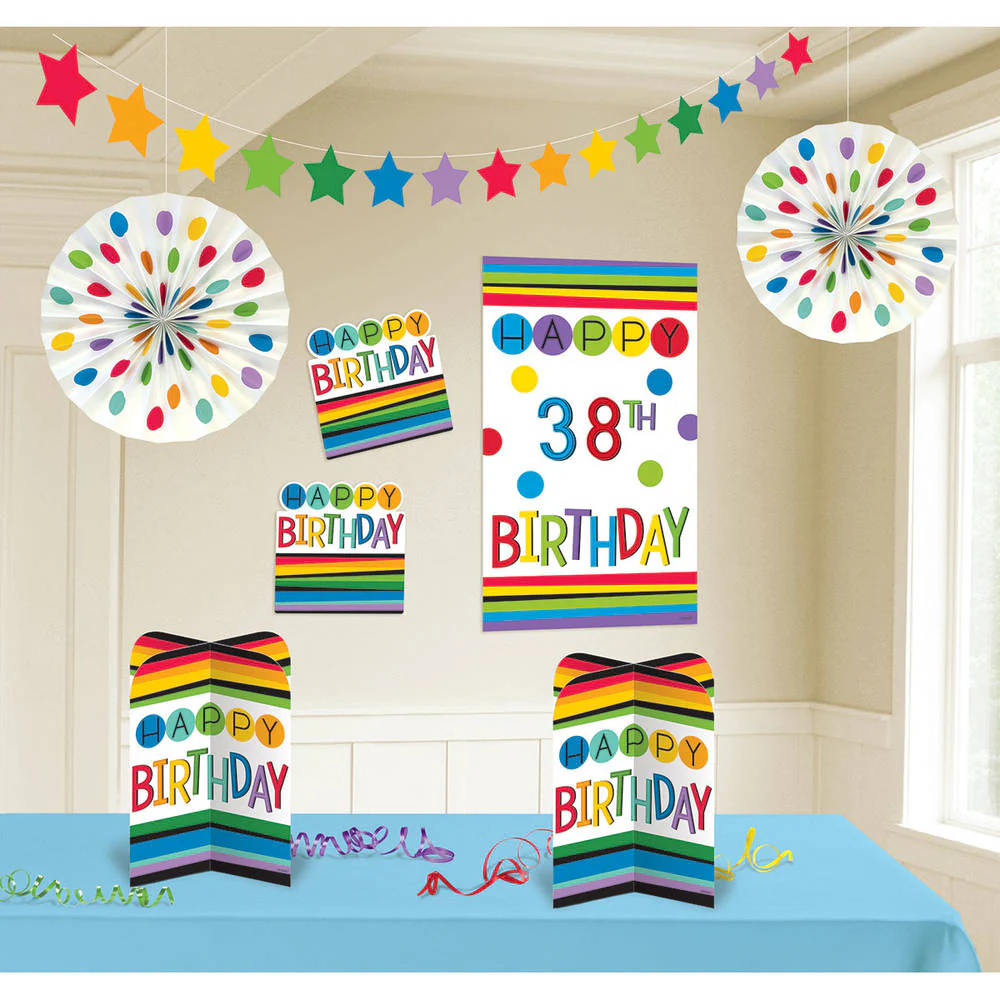 Rainbow Birthday Room Decorating Kit