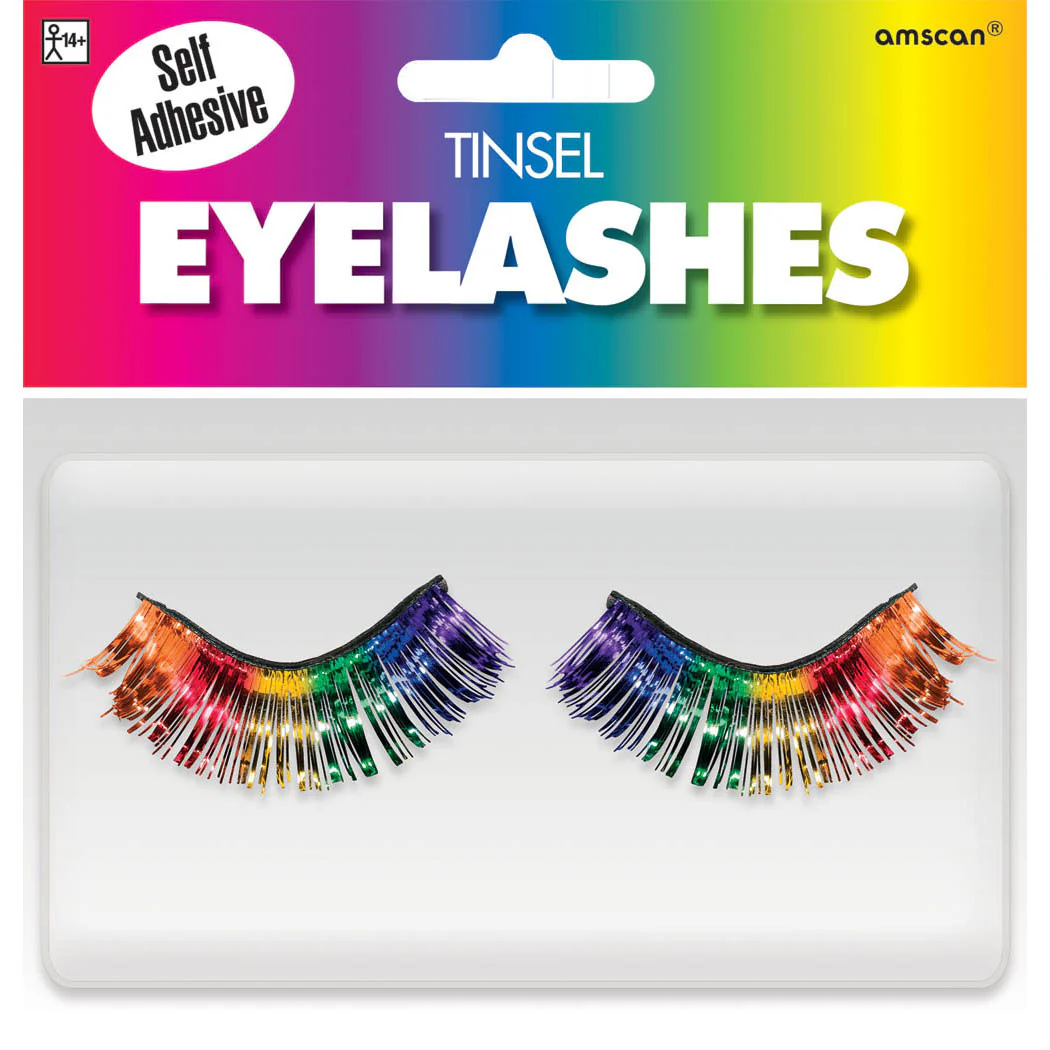 Rainbow Tinsel Eyelashes