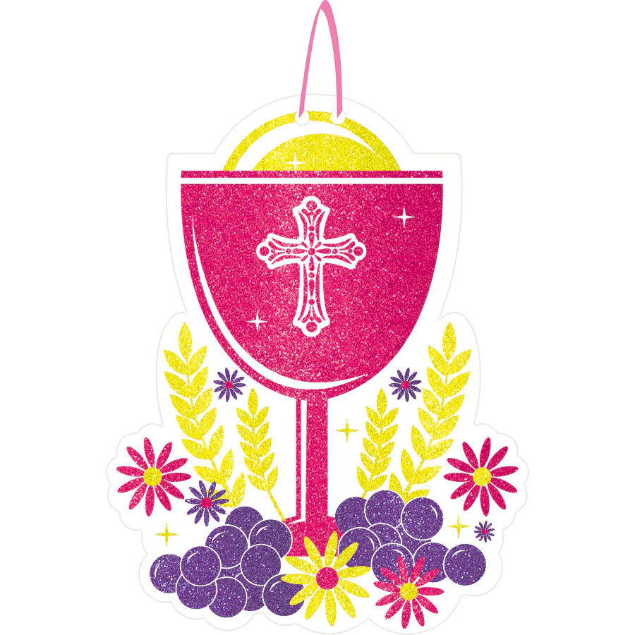 Religious Pink Glitter Chalice