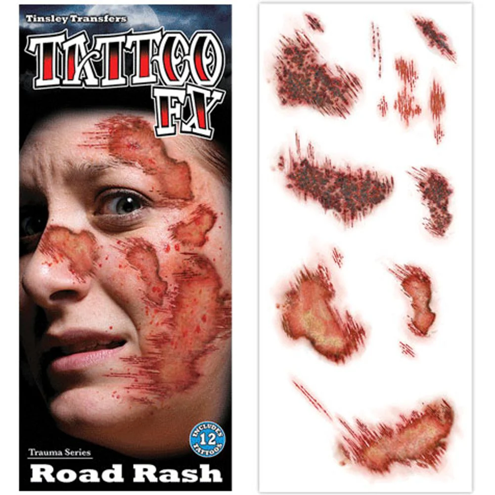 Road Rash Temporary Tattoo FX